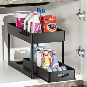 Puiluo 718430185265 Undersink Organizers Matt Black