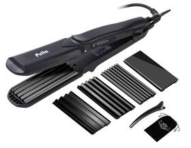 Pulla 716294740781 Hair Straightener And Crimper - 4 In 1 Tourmaline Ceramic Flat Curl
