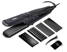 Pulla 716294740781 Hair Straightener And Crimper - 4 In 1 Tourmaline Ceramic Flat Curl
