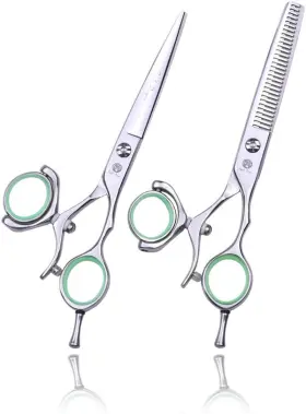 440c Purple Dragon 711181157895 6.0 Inch Swivel Thumb Japanese Barber Razor Edge Salon Hair Cutting Scissor