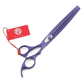 Purple Dragon 722970086333 8.0 Inch Professional Pet Grooming Scissors - Dog Chunker Shear