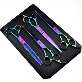 Purple Dragon 722970087828 8.0 Inch Professional Pet Grooming Scissors Dog Straight Shear