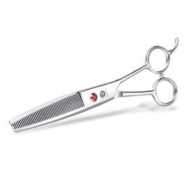 Purple Dragon 749789184685 6.5 Inch 46 Tooth Professional Pet Grooming Scissors - Dog Thinning