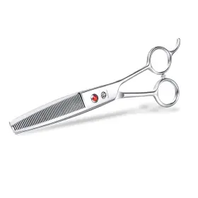 Purple Dragon 749789184685 6.5 Inch 46 Tooth Professional Pet Grooming Scissors - Dog Thinning