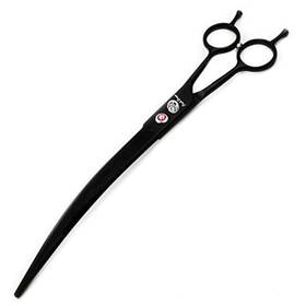 Purple Dragon 761272093120 9.0 Inch Twin Tails Downward Curved Blade Pet Grooming Scissors