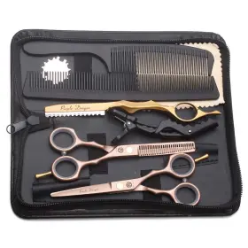Purple Dragon 799969003350 5.5 Inch Hair Cutting Scissors Set With Razor Leather Case Barber Purple Dragon 799969003350 5.5 Inch Hair Cutting Scissors Set With Razor Leather Case Barber
