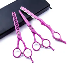 Sd-2qk6-m1jg Purple Dragon 5.5 Inch Pink Hair Cutting Scissors Set With Razor Leather Case Hai Sd-2qk6-m1jg Purple Dragon 5.5 Inch Pink Hair Cutting Scissors Set With Razor Leather Case Hai