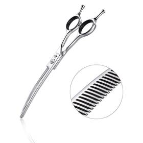 Purplebird Pb00005ps6.5curvedthinning 6.5 Inch Downward Curved Dog Grooming Scissors Pet Thinning Textur