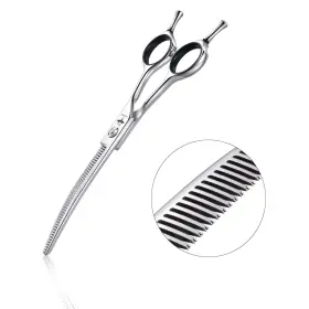 Pb00005ps6.5curvedthinning Purplebird 6.5 Inch Downward Curved Dog Grooming Scissors Pet Thinning Textur