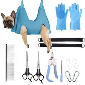 Pwmenlk 291915361569 10-in-1 Pet Grooming Hammock Kit With Nail Clippers Scissors Comb