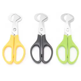 Qicaitu 737547748866 3pcs Quail Egg Cutter Scissors Kitchen Shears Tool Green Black Yellow