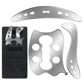 Rs-dgs-3p-01 Ranarose 3 Pack Stainless Steel Guasha Tool Muscle Scraper Tools For Full-body Massag