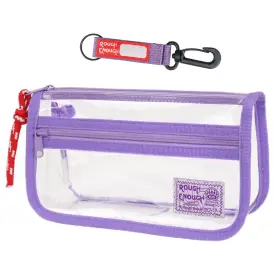 Re8594 Re Rough Enough Clear Pencil Pouch Case Bag Cute Small With Ykk Zipper For Girls