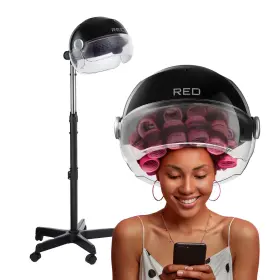 Bd21 Red By Kiss 3000 Ceramic Stand Hood Dryer With Digital Timer Adjustable Heig