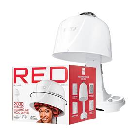 Red By Kiss Bod04y9 3000 Ceramic Tourmaline Professional Hood Dryer 4 Heat Settings