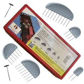 Ra-rso-knblcm50c Red Suricata Knitting Combs - Set Of 50 Curved Edge With Extra 100 T-pins
