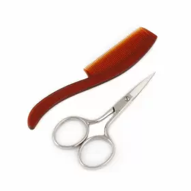 Refine 042137410253 Italy Mustache Scissors And Usa Comb Set