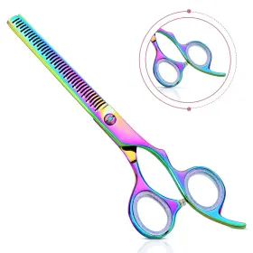 Rbs10112 Regale Barber Supply Professional Rainbow Thinning Shears Hair Scissors For Men And Women