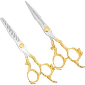Regale Barber Supply Rbs10119 Professional Shear Set 7 Inch Hair Cutting And 32-teeth Thinning