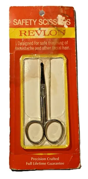 2377 Revlon Vintage Safety Scissors Package Imperfect As Pictured Made In Italy