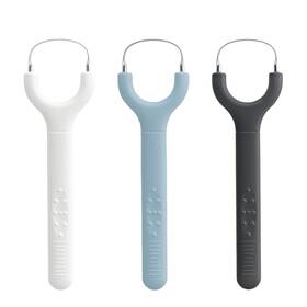 Rikkuse Hc005 3-pack Colorful Tongue Scraper For Adults Stainless Steel Metal Brus