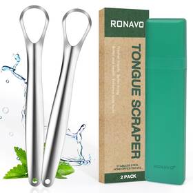 Ronavo 739210965709 Tongue Scraper For Kids And Adults Cleaner Small Mouth Figh