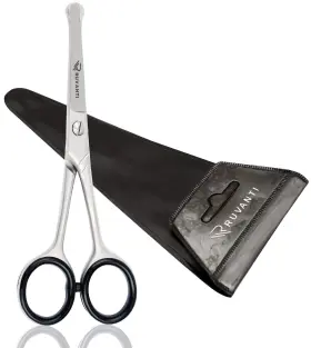 Ruvanti 669002530535 Round Headed Nose Hair Scissors/safety Scissors For Kids And Infants 5.2 Inch Sta