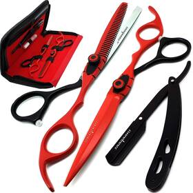 Saaqaans Mss-04 Professional Haircutting Scissors For Adults - Salon Haircut Sharp Razor Cutt