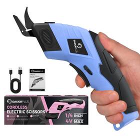 Sakerplus Sk-es04p Cordless Electric Scissors Fabric Powerful Pinking Shears Recharg