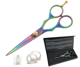 Sanguine 610370570166 Hair Scissors For All Types 5.5 Inch Presentation Case And Tip Protector
