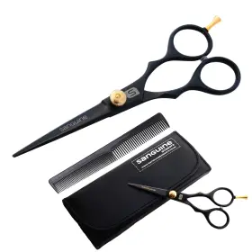 Sanguine 610370570357 Hair Scissors For All Types 5.5 Inch With Presentation Case And Tip Protec