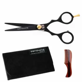 Sanguine Mus-4.5.black Japanese Mustache Scissors Beard Trimming Extremely Sharp - 4.5 Inch Sanguine Mus-4.5.black Japanese Mustache Scissors Beard Trimming Extremely Sharp - 4.5 Inch