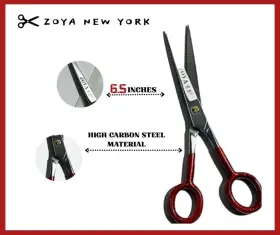 Scissor 654690636133 High Carbon Steel Barber Scissors 6 1/2 Inch Professional