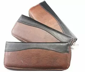 Scissor Bag 736950598945 Salmony Leather Hair Scissors Barber Salon Case Hairdresser Accessories B