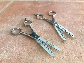 Se 706569054019 New 5.5 Inch Double Edge Scissor And Single Thinning Scissors- Stainless Steel