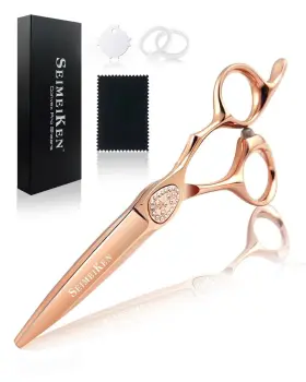 Sck007-rg-60 Seimeiken Professional Hair Cutting Scissors 6 Inch - Barber 440c Japanese Stain