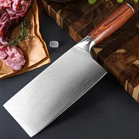 7cr17mov Serenita 767842250603 Damascus Chef Knife Set. Professional Japanese High Carbon Steel. Bl