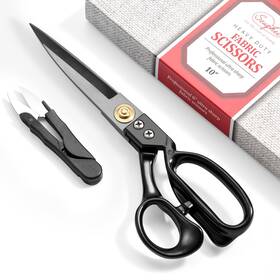 Sewphee 628634759349 Fabric Scissors Professional Heavy Duty 10 Inch Sharp Shears For Tailo