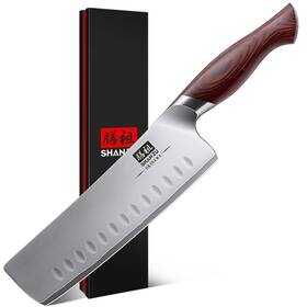 Shan Zu Szes-2024-003-11 7 Inch Nakiri Knife Japanese 10cr15mov High Carbon Stainless Steel C