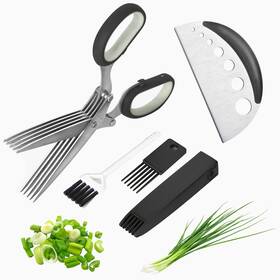Shangtianfeng 736928669776 Herb Scissors Salad Upgrade With 5 Blades And Cover