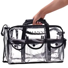Sh-pc01bk Shany Clear Makeup Bag Pro Mua Rectangular With Shoulder Strap Large