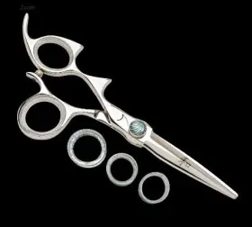 Ldsbtsl62 Shark Fin Branded New Sharkfin 6.25 Inch Left Hand Double Non-swivel Stainless Scissor Shears