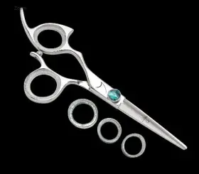 Lmobtsl62 Shark Fin Branded New Sharkfin 6.25 Inch Left Hand Monarch Line Non-swivel Stainless Scissor Shears