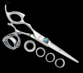 Lmosssl55 Shark Fin Branded New Sharkfin 5.5 Inch Left Hand Monarch Line Super Swivel Stainless Scissor Shears
