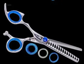 Lprbtsl15 Shark Fin Branded New Sharkfin 15 Tooth Left Hand Professional Non-swivel Stainless Scissor Shears