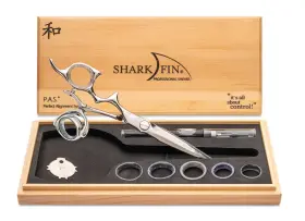 Ldadfss70 Shark Fin Sharkfin Shears Left Handed Damascus Steel Super Swivel 7.0 Inch Scissors