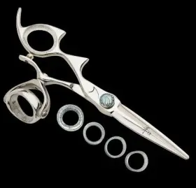 Ldssssl62 Shark Fin Sharkfin Shears Left Hand Double Super Swivel 6.25 Inch Japanese Steel Scissor