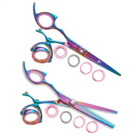 Lppssrb70 Shark Fin Lppssrb70/30 Sharkfin Professional Plus Left Super Swivel Rainbow 7 Inch Shear And 30t Thinner Set