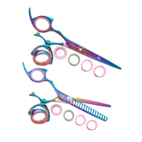 Lppssrb70 Shark Fin Lppssrb70/l Sharkfin Professional Plus Left Super Swivel Rainbow 7 Inch Shear And 15t Texturizer