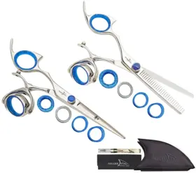 Lppsssl55 Shark Fin Lppsssl55/07 Sharkfin Professional Plus Left Superswivel Stainless 5.5 Shear And 7t Chunker Set